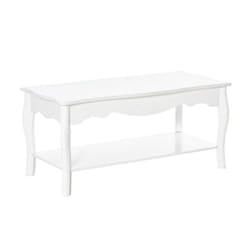 HOMCOM 2 Tier Wooden Coffee Tea Table End Table with Storage Shelf