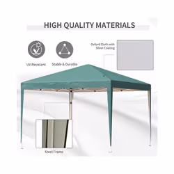 Outsunny 3 x 3m Garden Pop Up Gazebo Marquee Party Tent Wedding Canopy Green