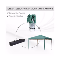 Outsunny 3 x 3m Garden Pop Up Gazebo Marquee Party Tent Wedding Canopy Green