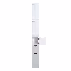 HOMCOM Bathroom Storage Cupboard Thin Cabinet Unit Shelf White - Additional view 5