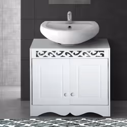 HOMCOM Sink Cabinet Basin Bathroom Cupboard Shelf Storage Unit - Additional view 10