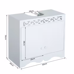 HOMCOM Sink Cabinet Basin Bathroom Cupboard Shelf Storage Unit - Additional view 7