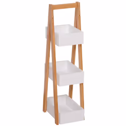 HOMCOM Bathroom Rack A shape 3-Tier Storage Unit Shelving Organizer - Additional view 10