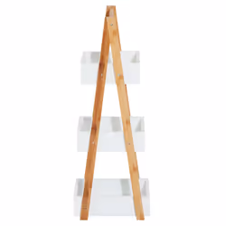 HOMCOM Bathroom Rack A shape 3-Tier Storage Unit Shelving Organizer - Additional view 4