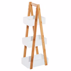 HOMCOM Bathroom Rack A shape 3-Tier Storage Unit Shelving Organizer - Additional view 9