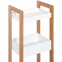 HOMCOM 3-Tier Bathroom Rack Organizer Storage Shelf Rack Free Standing Bamboo - Additional view 4