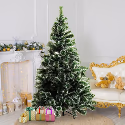 Homcom Christmas Tree Artificial Xmas with Metal Stand - 5ft / 150cm