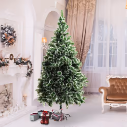 Homcom Christmas Tree Artificial Xmas with Metal Stand - 7ft / 210cm