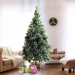 Homcom Christmas Tree Artificial Xmas with Metal Stand - 7ft / 210cm - Additional view 5