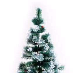 Homcom Christmas Tree Artificial Berry Xmas with Metal - 5ft / 150cm