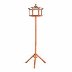 PawHut Bird Table Wooden Feeding Station with Stand for Garden Wooden 153cm - Additional view 8