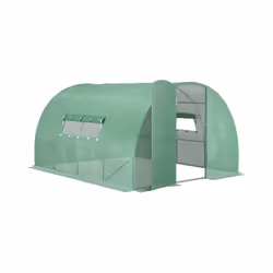 Outsunny 4 x 3M Walk-in Garden Polytunnel Greenhouse Galvanised Steel W/ Door - Additional view 8