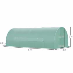 Outsunny 6 x 3M Reinforced Walk-in Polytunnel Garden Greenhouse Steel Frame - Additional view 7