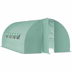 Outsunny 6 x 3M Reinforced Walk-in Polytunnel Garden Greenhouse Steel Frame - Additional view 8