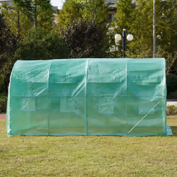 Outsunny Walk in Polytunnel Outdoor Garden Greenhouse - 4m