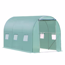 Outsunny Walk in Polytunnel Outdoor Garden Greenhouse - 3m