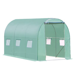 Outsunny Walk in Polytunnel Outdoor Garden Greenhouse - 3m