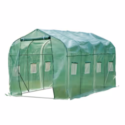 Outsunny Walk-In Polytunnel Greenhouse With Windows - 4m
