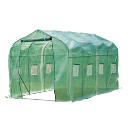 Outsunny Walk-In Polytunnel Greenhouse With Windows - 4m