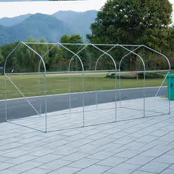 Outsunny Walk-In Polytunnel Greenhouse With Windows - 4m
