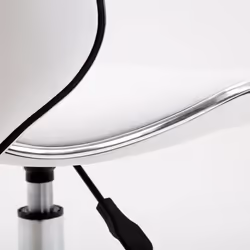 HOMCOM Office Chair Beauty Salon Rolling Technician Stool Chair Low Back White - Additional view 5