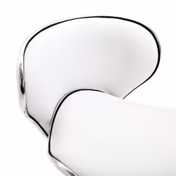 HOMCOM Office Chair Beauty Salon Rolling Technician Stool Chair Low Back White - Additional view 6