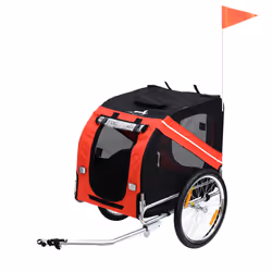 PawHut Bicycle Dog Trailer - Red | Pet Bike Trailer