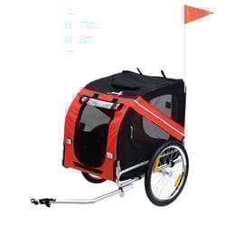 PawHut Bicycle Dog Trailer - Red | Pet Bike Trailer