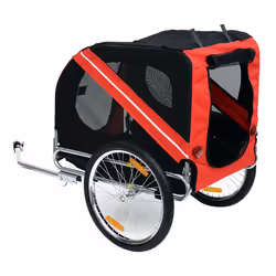 PawHut Bicycle Dog Trailer - Red | Pet Bike Trailer