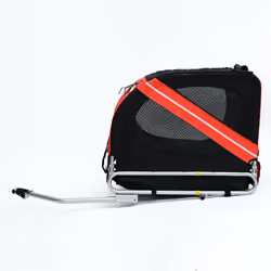 PawHut Bicycle Dog Trailer - Red | Pet Bike Trailer - Additional view 4