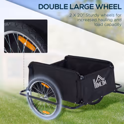 Aosom Elite Two-Wheel Bicycle Large Cargo Wagon Trailer with Folding Storage - Additional view 4