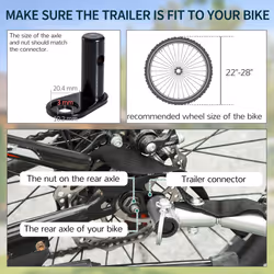Aosom Elite Two-Wheel Bicycle Large Cargo Wagon Trailer with Folding Storage - Additional view 5