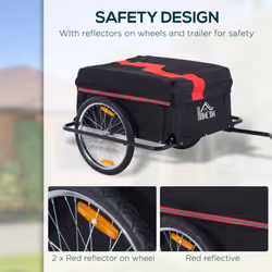 Aosom Elite Two-Wheel Bicycle Large Cargo Wagon Trailer with Folding Storage - Additional view 6