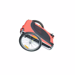 PawHut Steel Frame Bike Trailer Dog Carrier - Red