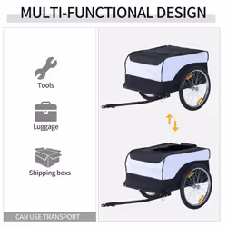 PAWHUT Bicycle Cargo Trailer Shop Luggage Storage Utility Hitch Cover