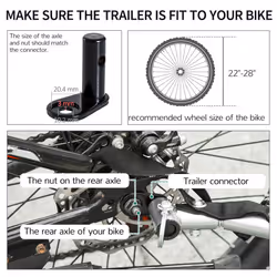 PAWHUT Bicycle Cargo Trailer Shop Luggage Storage Utility Hitch Cover - Additional view 5