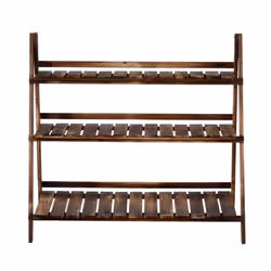 Outsunny Flower Stand Plant Display Rack 3-Tier Foldable Wood Garden Patio - Additional view 5