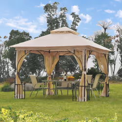 Outsunny Gazebo Party Tent Canopy Sun Shade for Patio Garden 3x3(m)