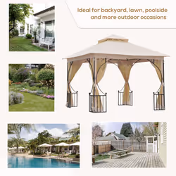 Outsunny Gazebo Party Tent Canopy Sun Shade for Patio Garden 3x3(m) - Additional view 5