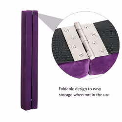 HOMCOM Balance Beam Trainer Fold Performance Gymnastics Suede Purple 2.4M Home - Additional view 4