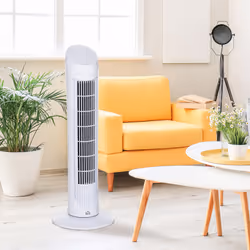 HOMCOM 30" Tower Fan Noise Reduction 3-Level Cool ABS Indoor White - Additional view 11