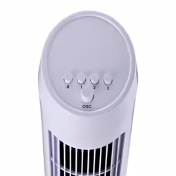 HOMCOM 30" Tower Fan Noise Reduction 3-Level Cool ABS Indoor White