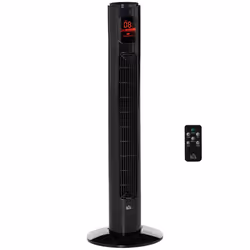 HOMCOM 38 Inch Tower Fan with 70 Oscillation 3 Speed and 3 Mode Indoor Black