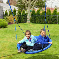 HOMCOM Round Swing Kids Game Spin Rope Playground Steel Ï100cm Playroom