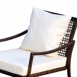Outsunny 3 Pieces Rocking Chair Bistro Set Furniture Rattan Wicker Brown