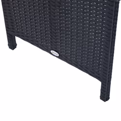 Outsunny 6 Pieces Sofa Set Furniture Rattan Cushion Seat Wicker Black Garden - Additional view 7