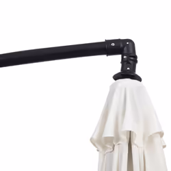 Outsunny 3(m) Garden Banana Parasol Cantilever Umbrella, Cream White
