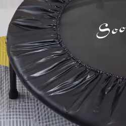 HOMCOM 40" Mini Trampoline, Rebounder Jumper w/ Adjustable Handle, Black - Additional view 5