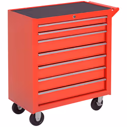 DURHAND Roller Tool Cabinet Storage Chest Box Garage Workshop 7 Drawers Red - Additional view 8