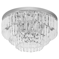HOMCOM Crystal Chandelier Flush Mount Ceilings Lighting Fixture for Living Room